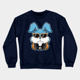 Bunny With Glasses Crewneck Sweatshirt